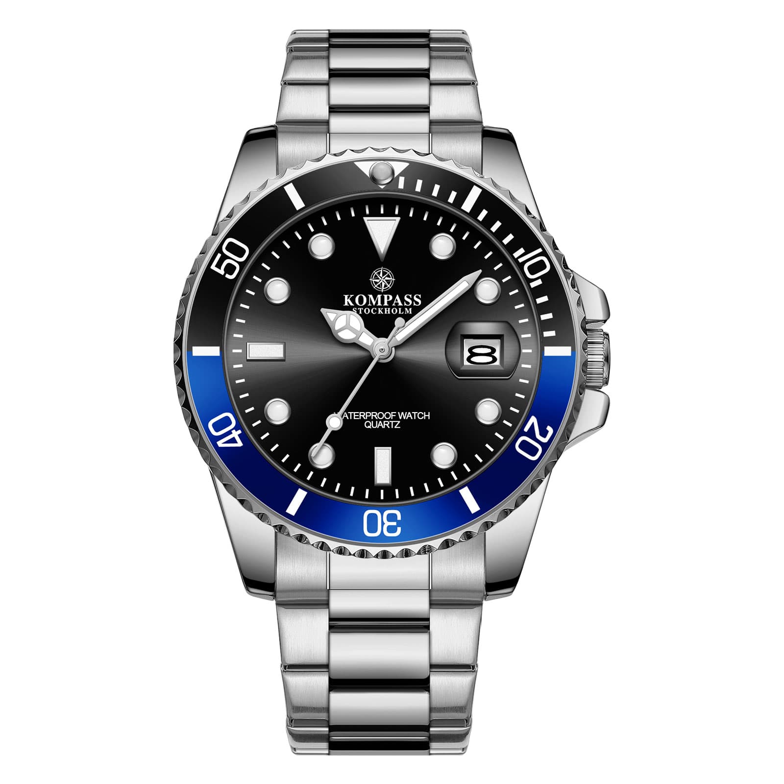 Kompass OceanXplorer Silver Black/Blue