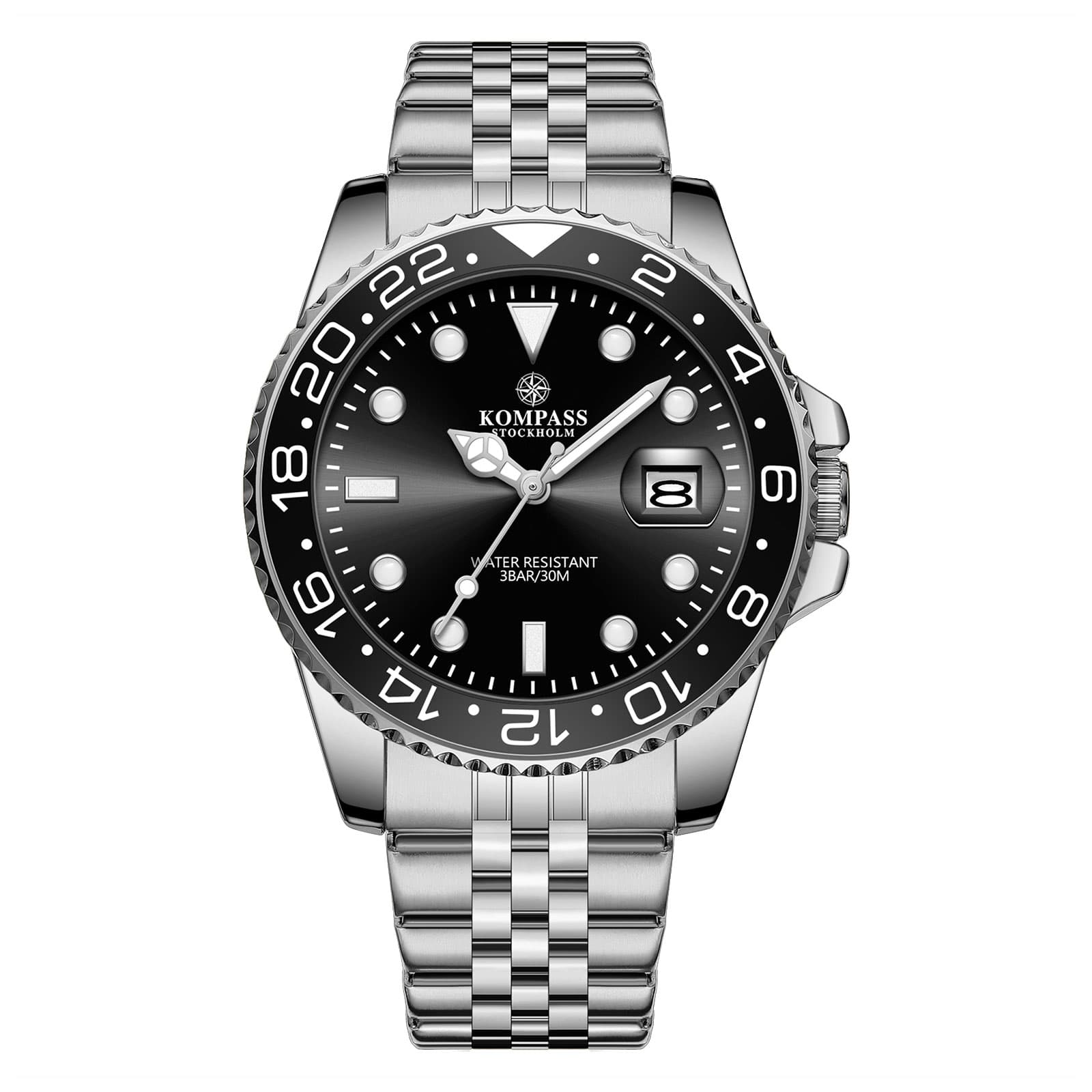Kompass Monarch Silver Black