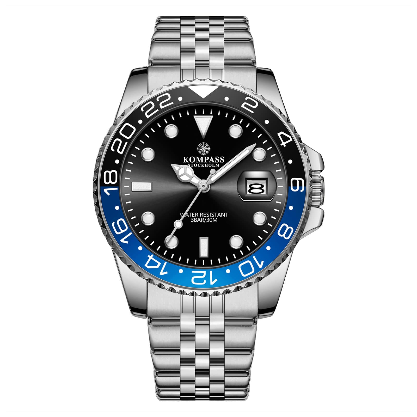 Kompass Monarch Silver Black/Blue