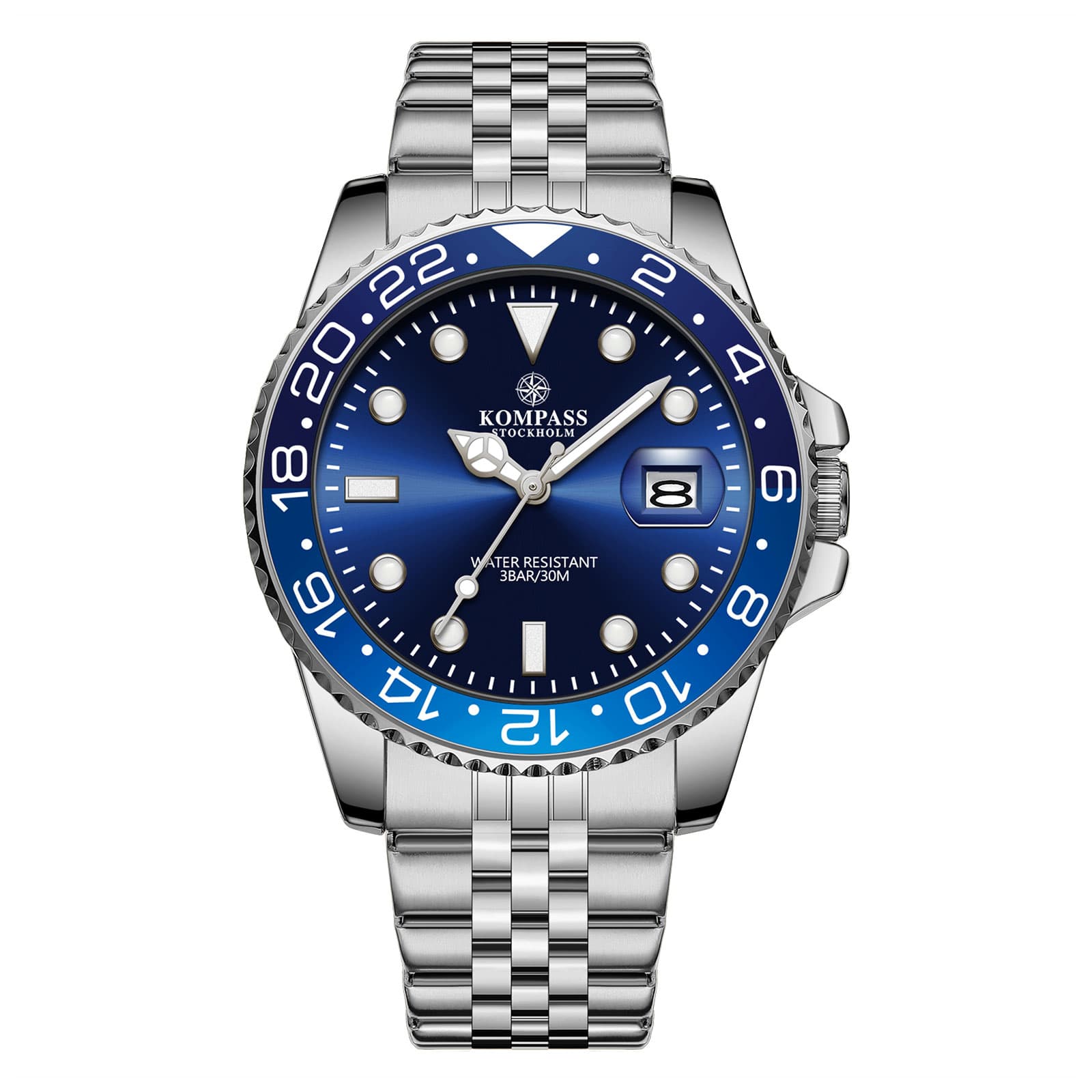 Kompass Monarch Silver Blue