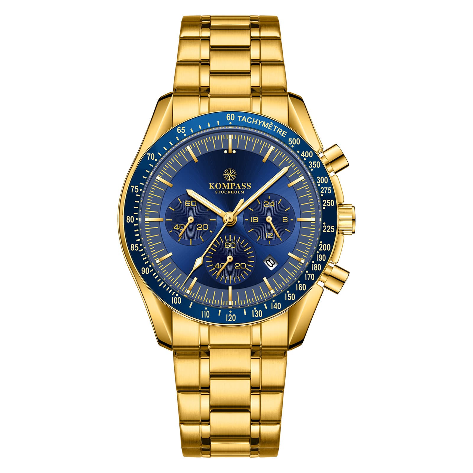 Kompass ChronoSpeed Steel Gold Blue