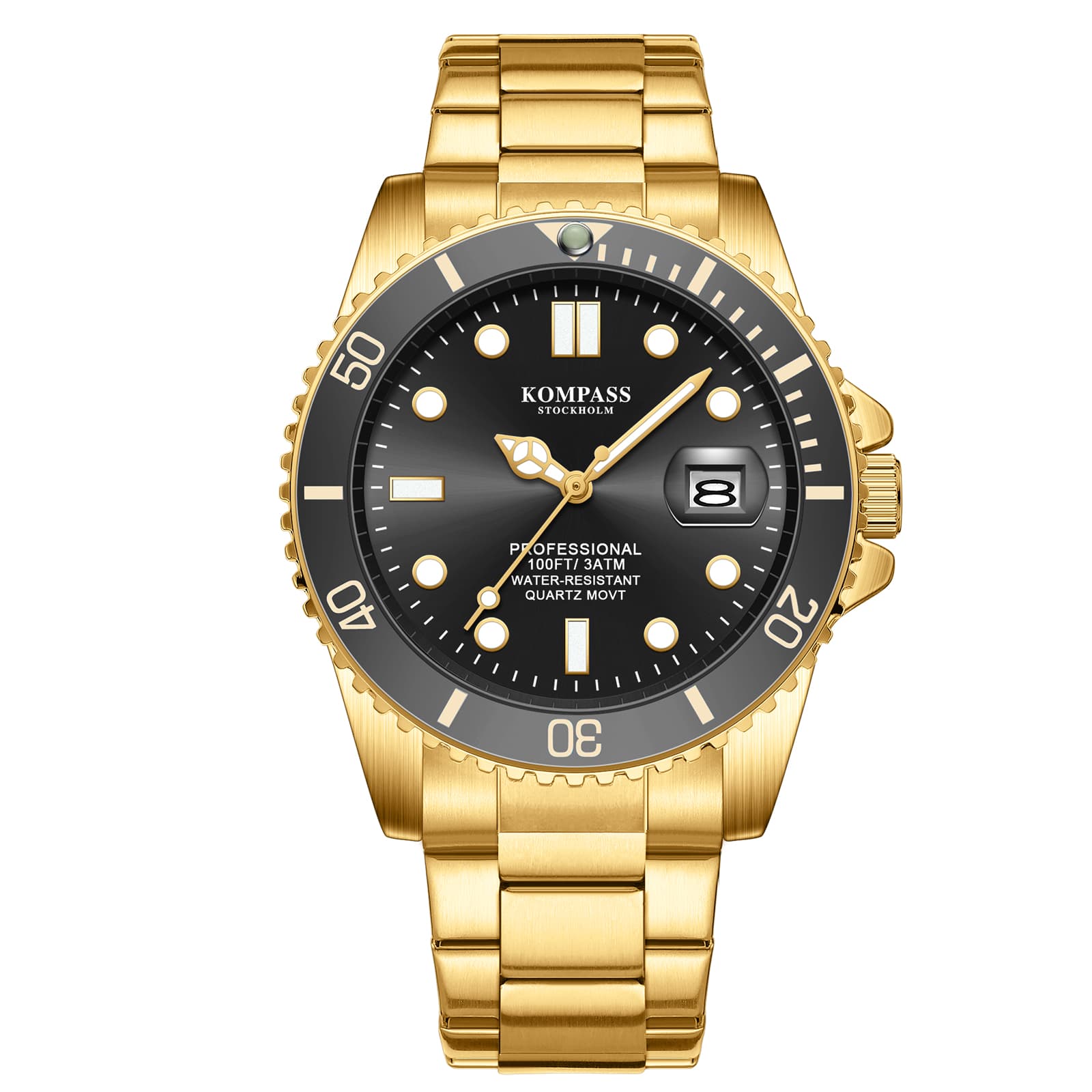 Kompass Grand Diver Gold Black