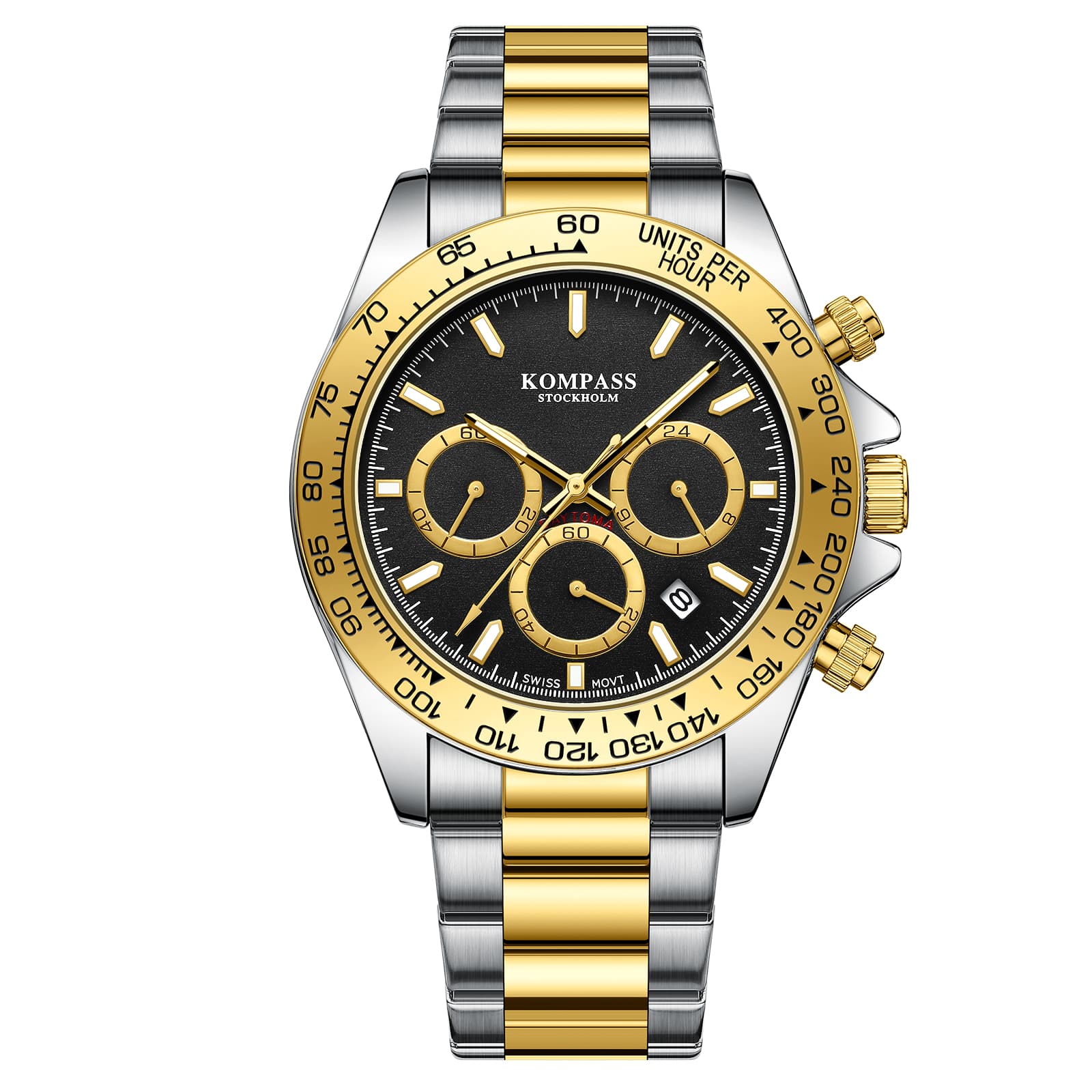 Kompass ChronoRace Silver Gold Black