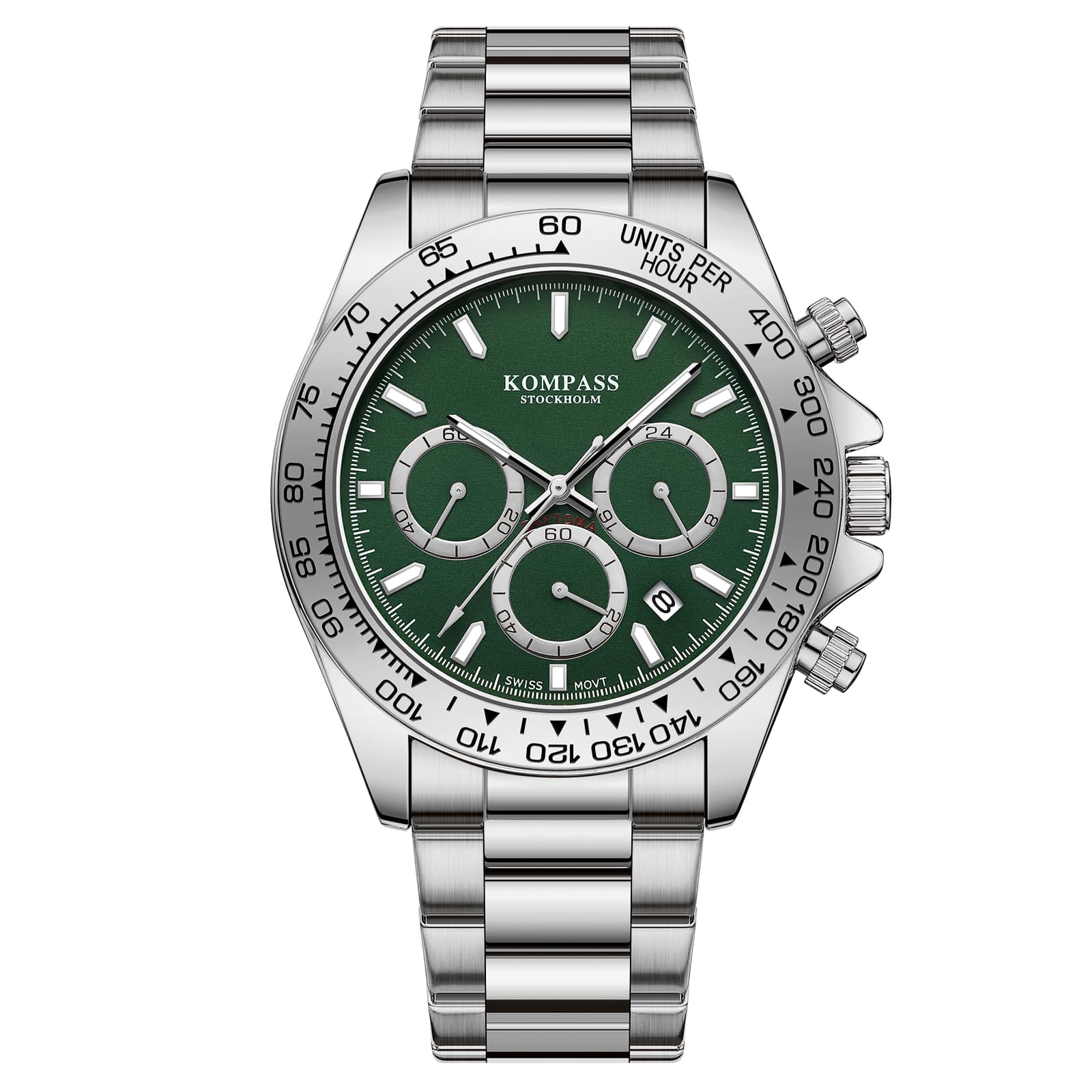 Kompass ChronoRace Silver Green