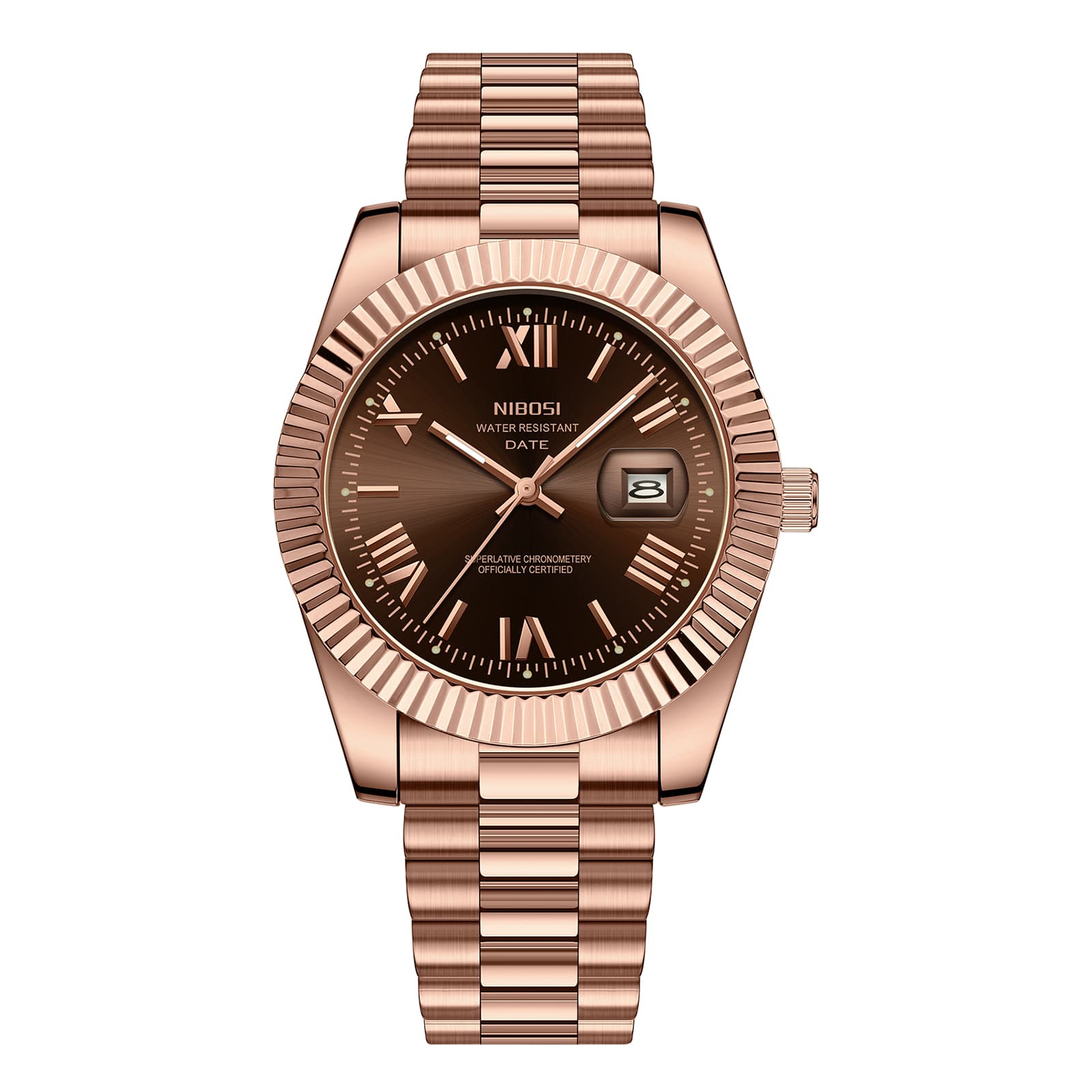 Nibosi Valenza Rose Gold Brown