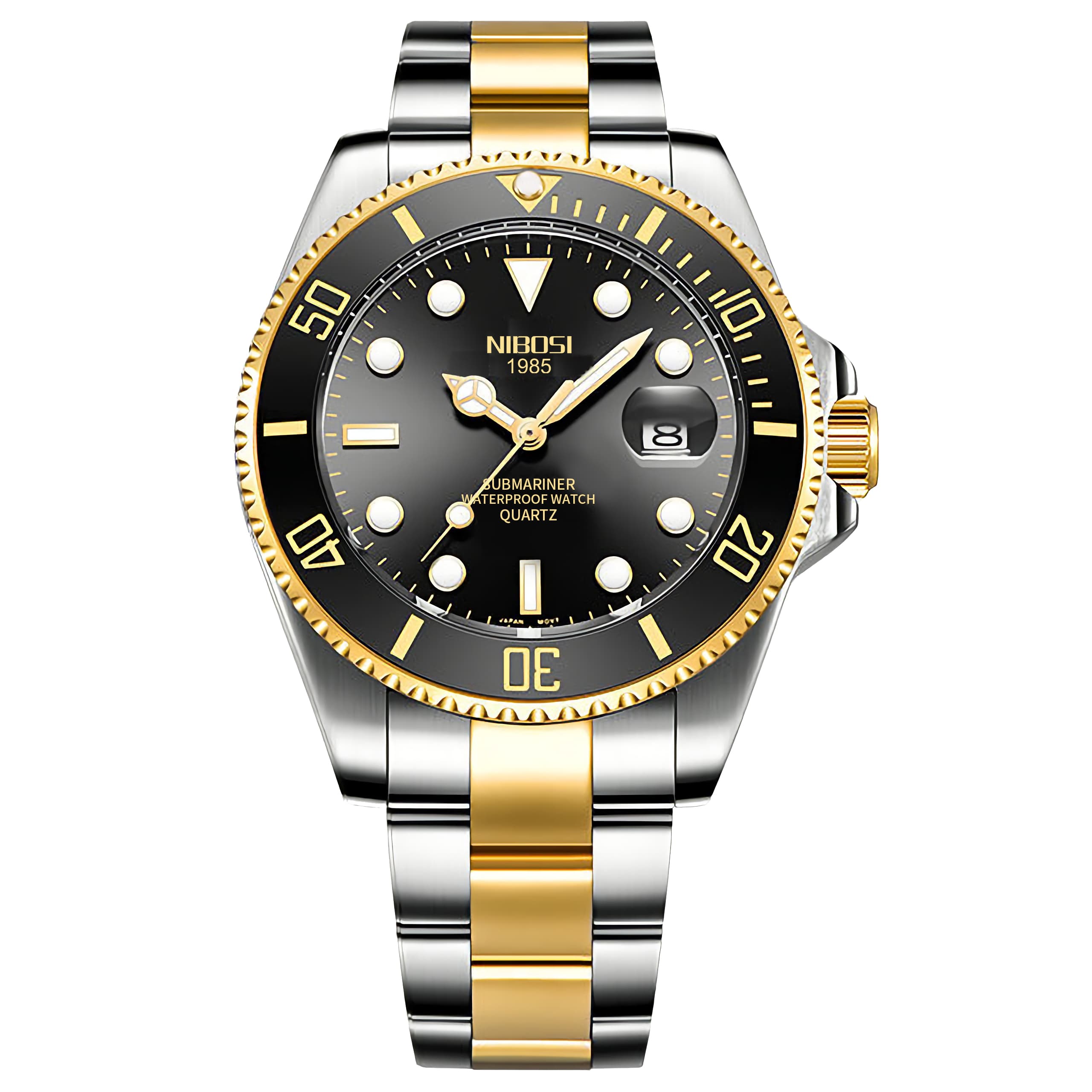 Nibosi Nepture Steel Gold Black
