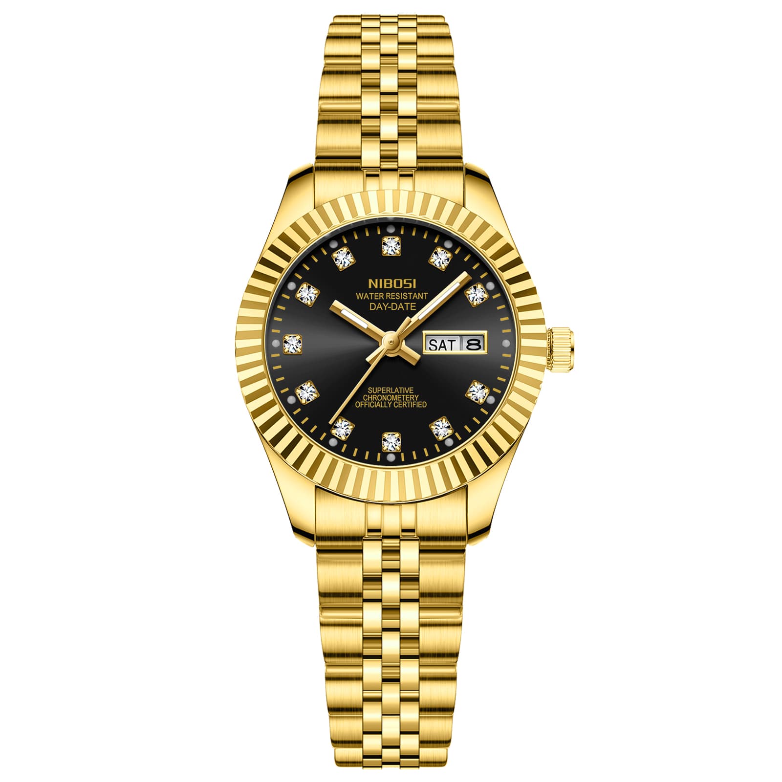 Nibosi Millbury Day-Date Gold Black