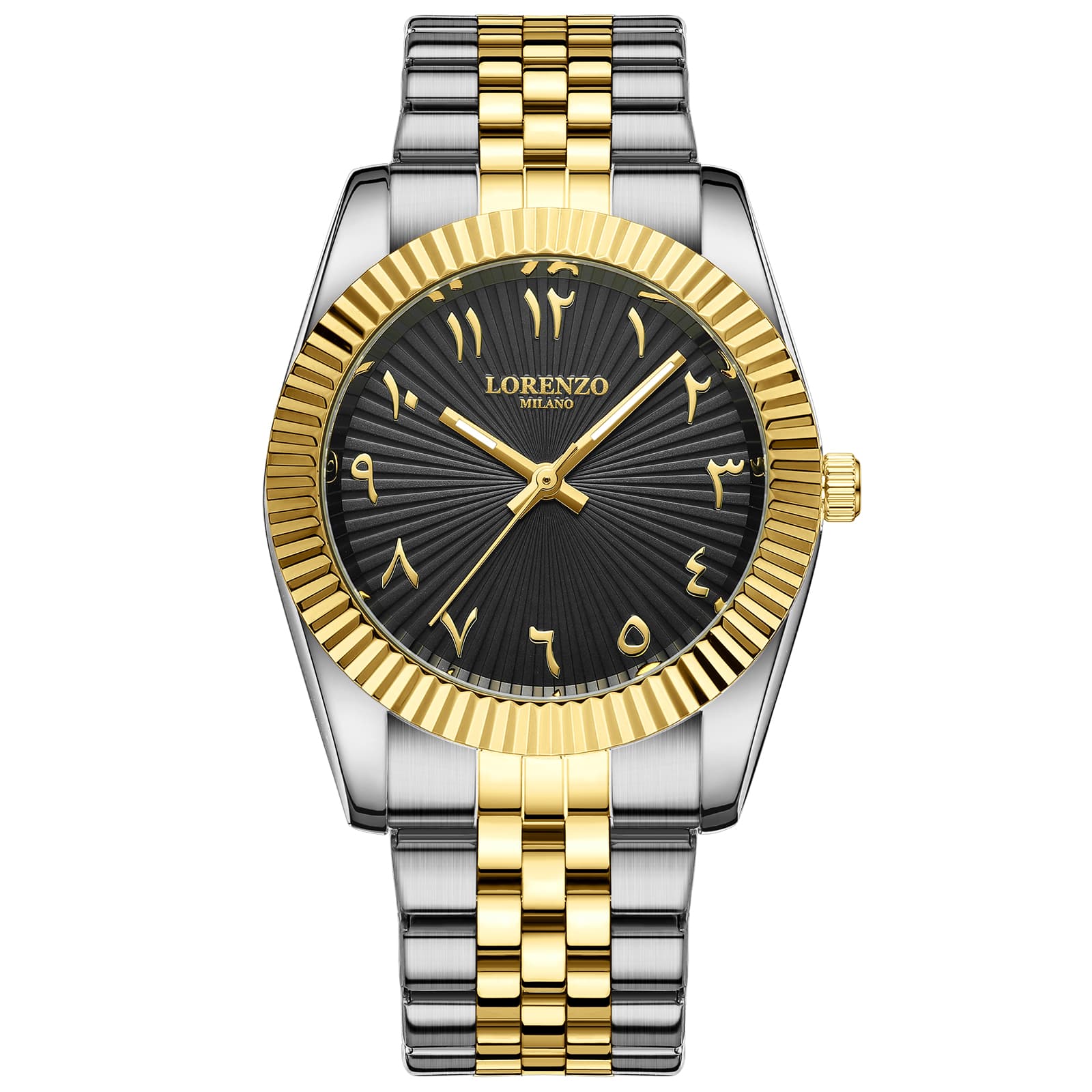 Lorenzo Starburst Arabic Silver Gold Black