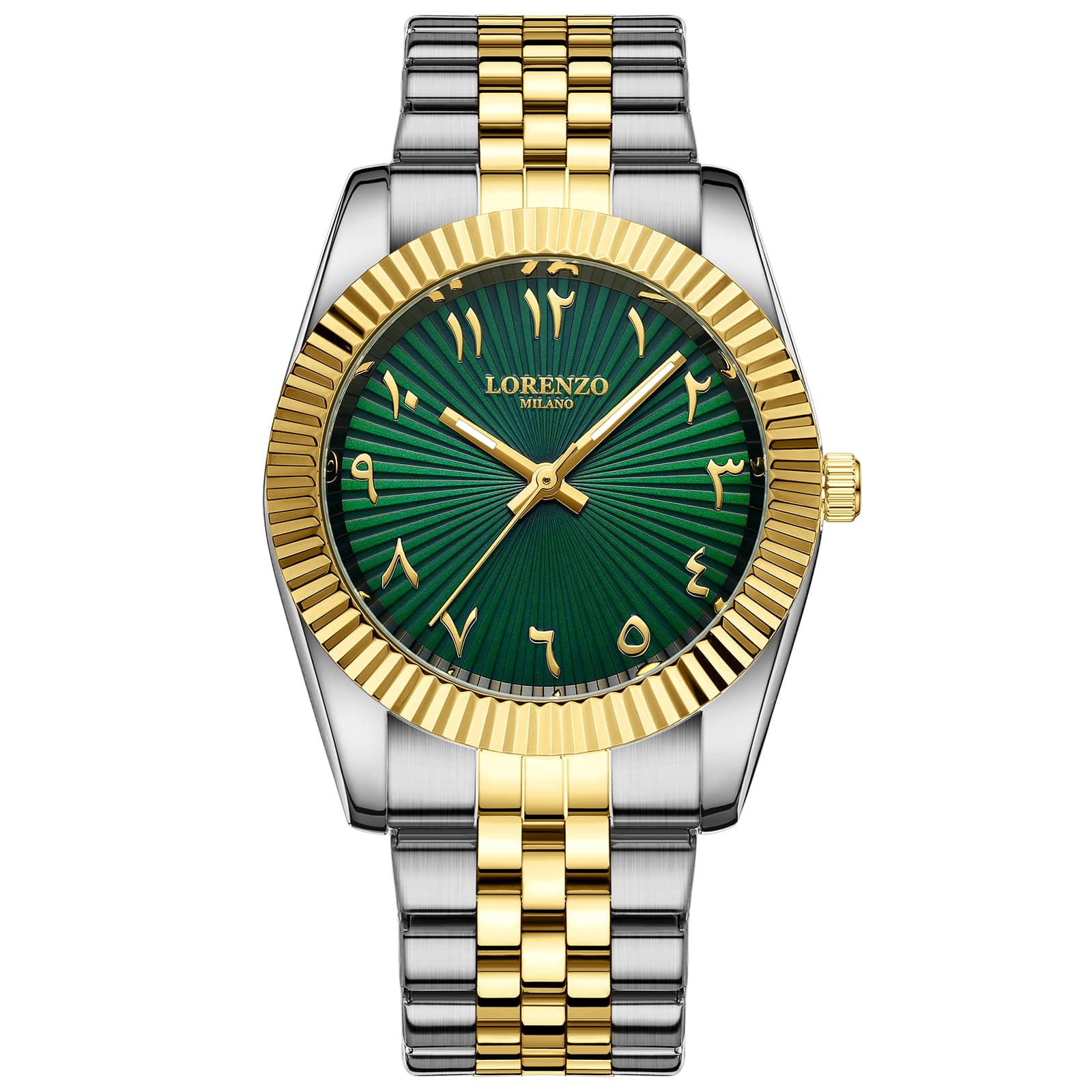 Lorenzo Starburst Arabic Silver Gold Green