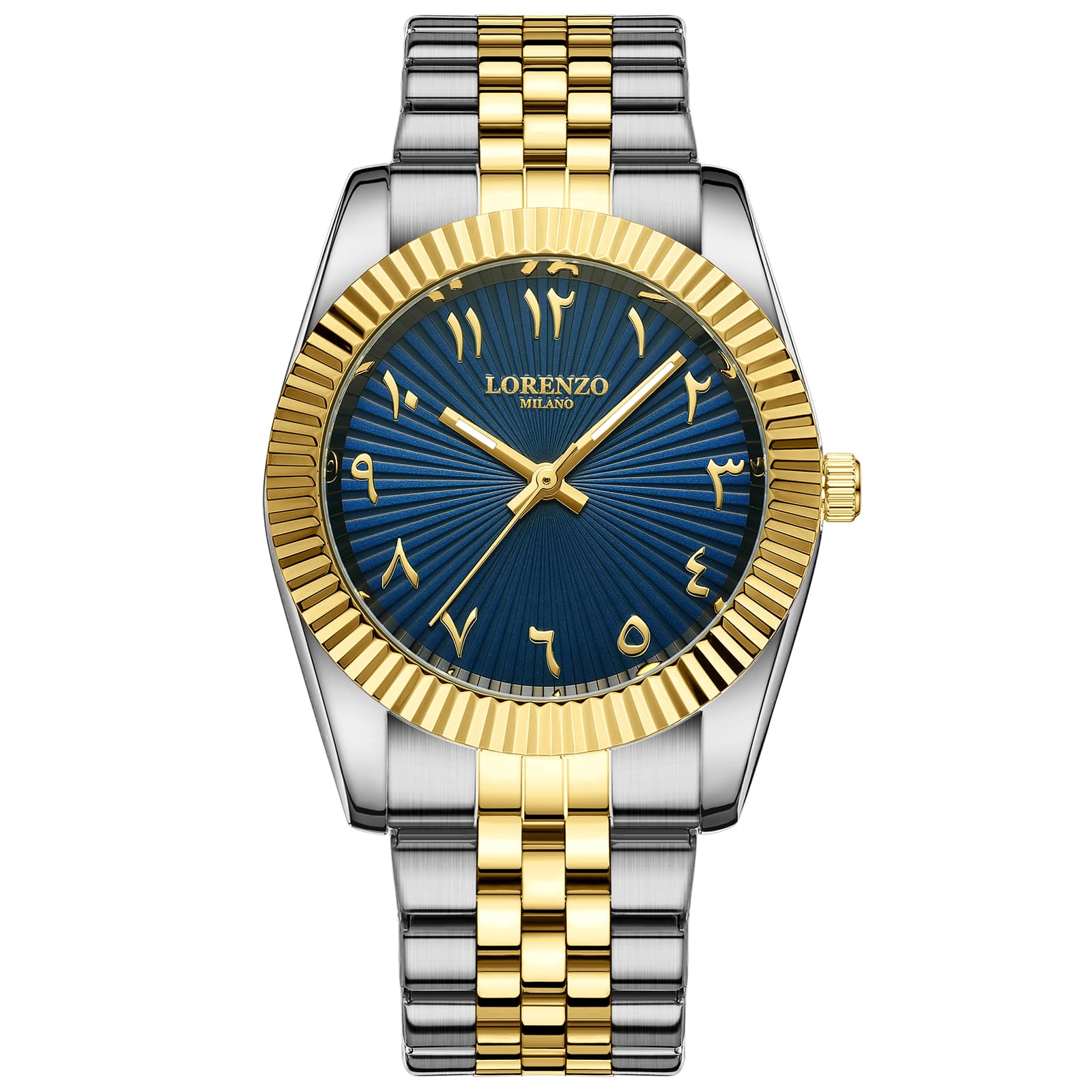 Lorenzo Starburst Arabic Silver Gold Blue