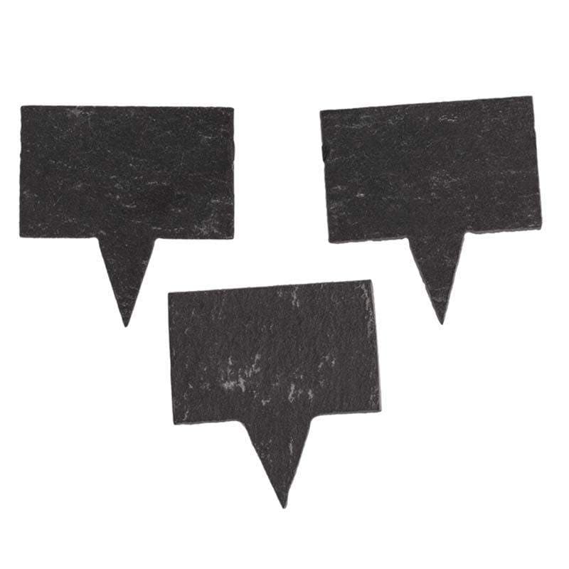 3x Skiferplater og kritt for planter