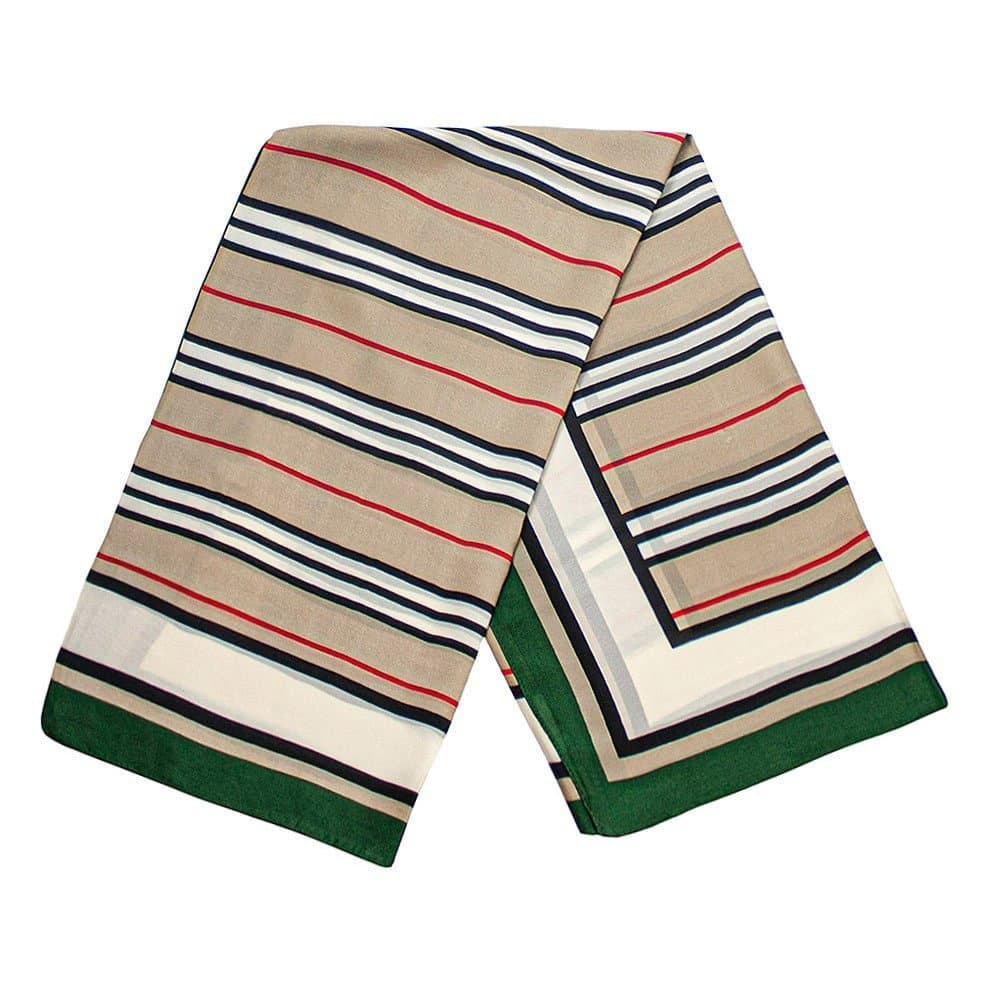 Stripet skjerf - Grønn, Nr. 30