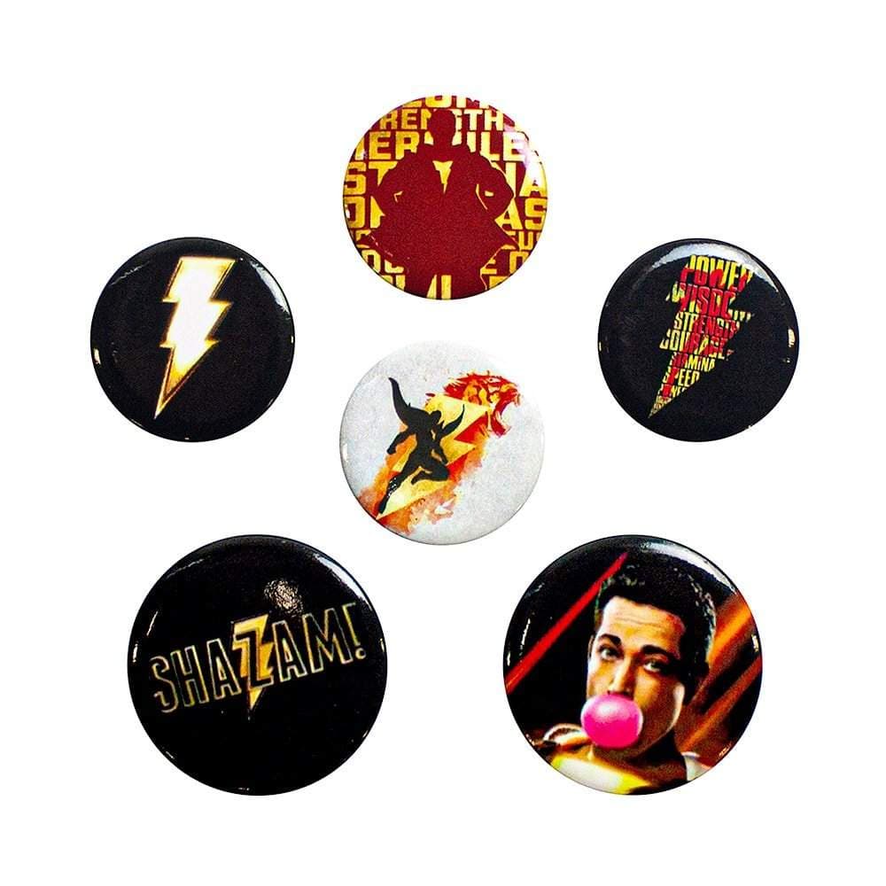 Shazam, 6x Pins - Mix