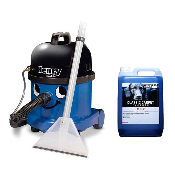 Rensemaskin NUMATIC Henry WASH HWV 370, Rensemaskin + ValetPRO Classic Carpet Cleaner