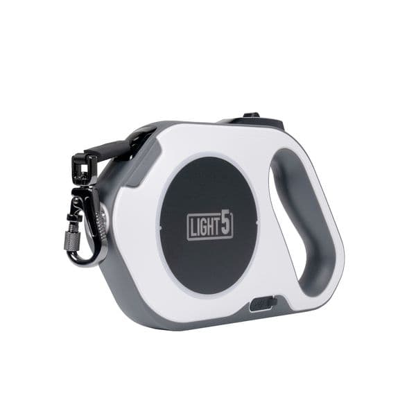 Hundebånd LIGHT5 Doggo Led Leash, 5 m, Hvit