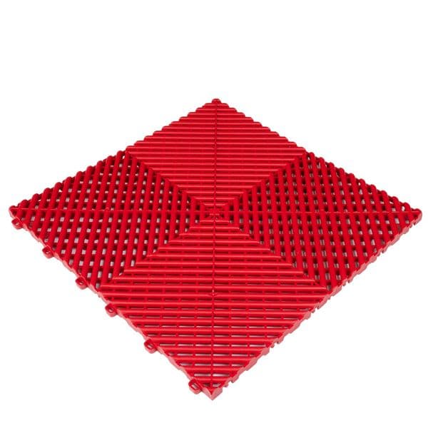 Gulvplate DR DIRT Garage Plaza HD – Original (1,92 m²), Rød, 1,92 m² (pack)
