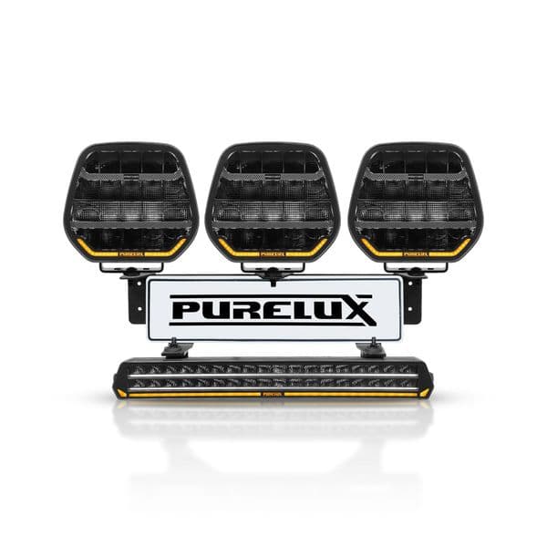 Ekstralyspakke PURELUX WRC 10, 846W / 52 000 lm, Pakke med svarte Panther 9 ekstralys