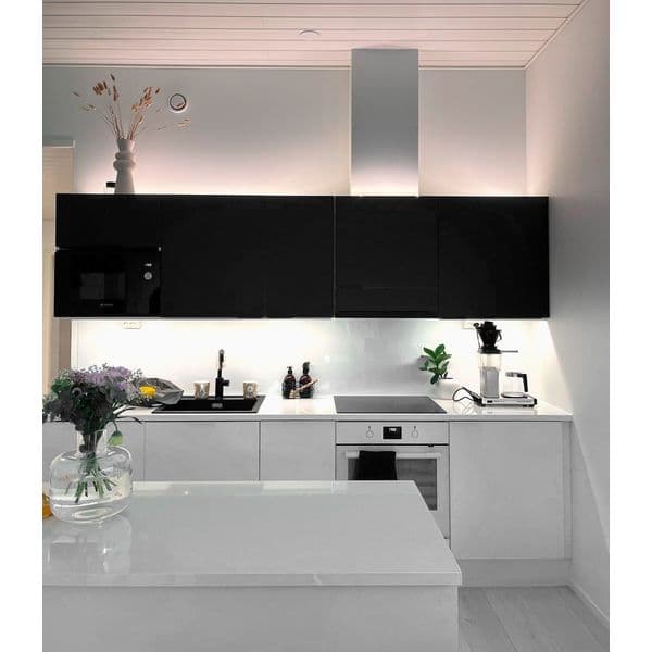 LED-stripepakke Benkbelysning AGGE - Svart profil, 4000K / 200 cm