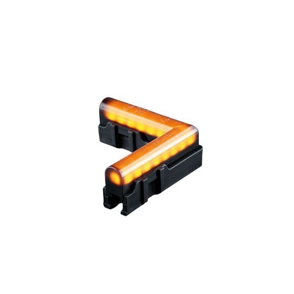 Posisjonslys STRANDS Freedom Dark Line Corner - 12/24V / 2W / 63 mm, Oransje