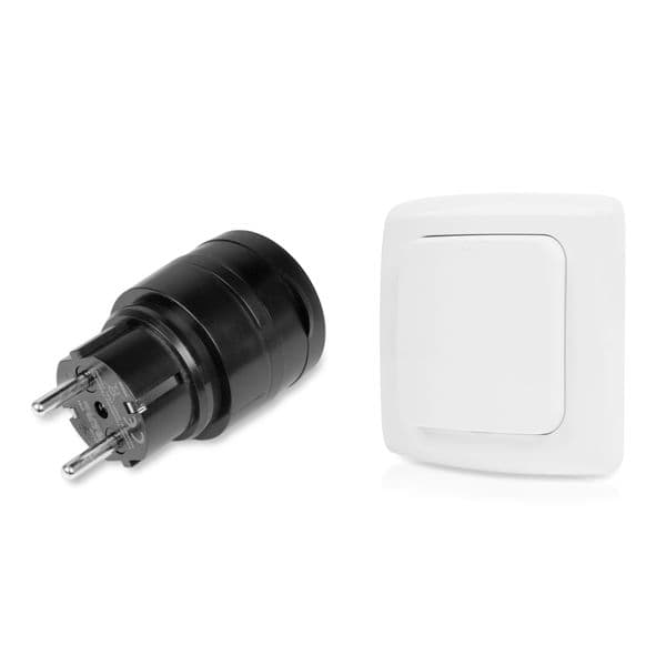 Trådløs bryter AGGE Wireless Wall Switch, Trådløs bryter + Fjernstyrt stikkontakt