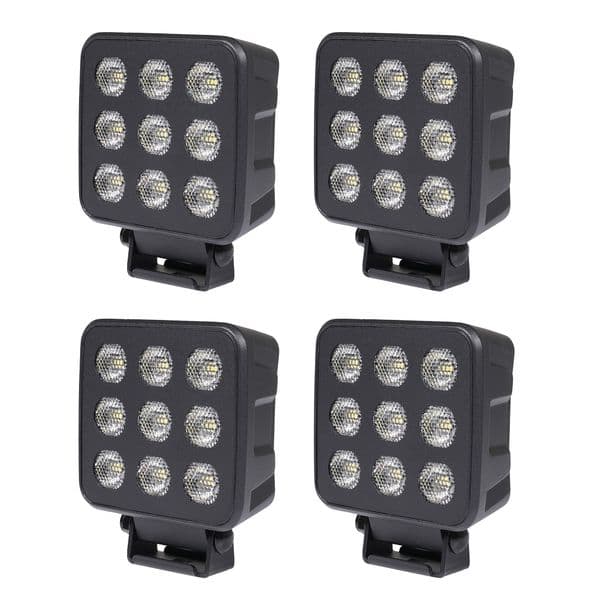 Arbeidslys PURELUX Black Raven 50 - 11 cm / 50W / Flood, 4 stk