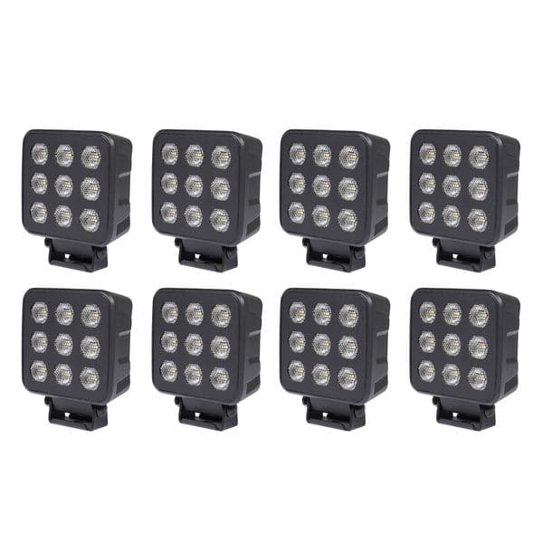 Arbeidslys PURELUX Black Raven 50 - 11 cm / 50W / Flood, 8 stk