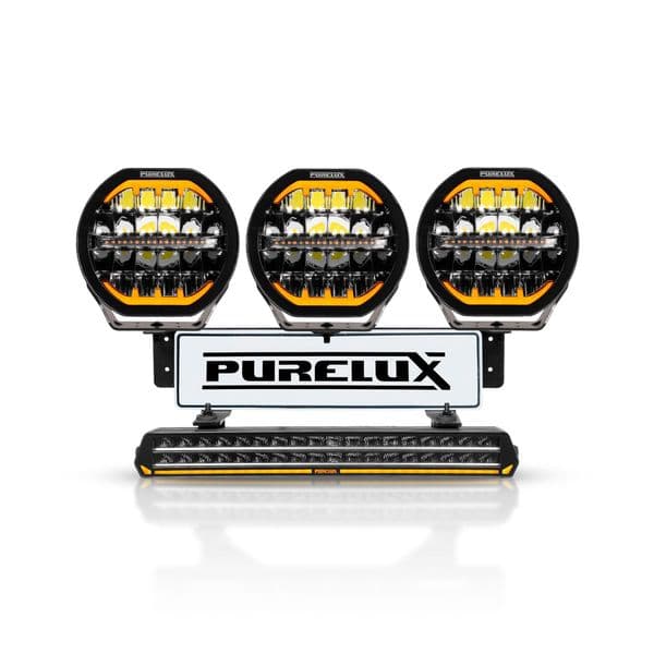 Ekstralyspakke PURELUX WRC 28, 696W / 50 134 lm, Svarte ekstralys
