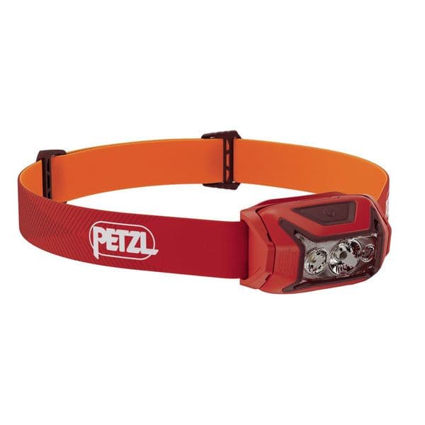 Hodelykt PETZL Actik - 450 lm / 3 x AAA, Rød