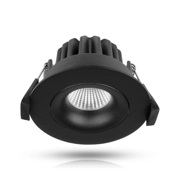 Downlight AGGE Round Spot Black 85 mm - IP44 / CCT / Dimbar, 8W