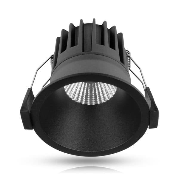 Downlight AGGE Round Spot Antiglare 82 mm - IP44 / CCT / Dimbar, Svart