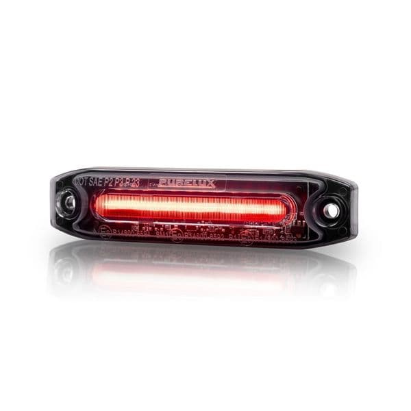 Posisjonslys Purelux Spectre 12X Dark - 12/24V / 6W / 102 mm, Rød