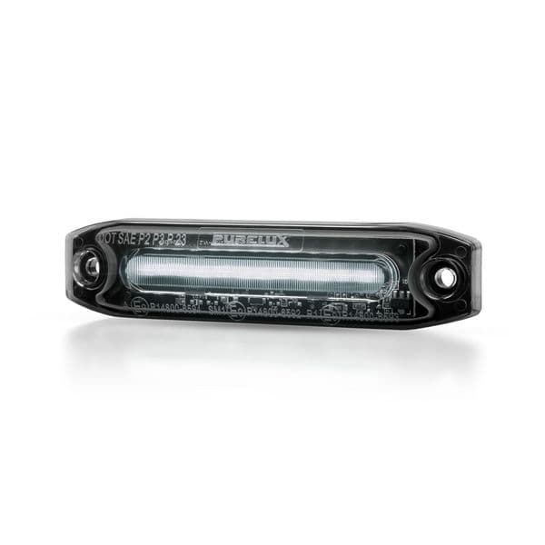Posisjonslys Purelux Spectre 12X Dark - 12/24V / 6W / 102 mm, Hvit