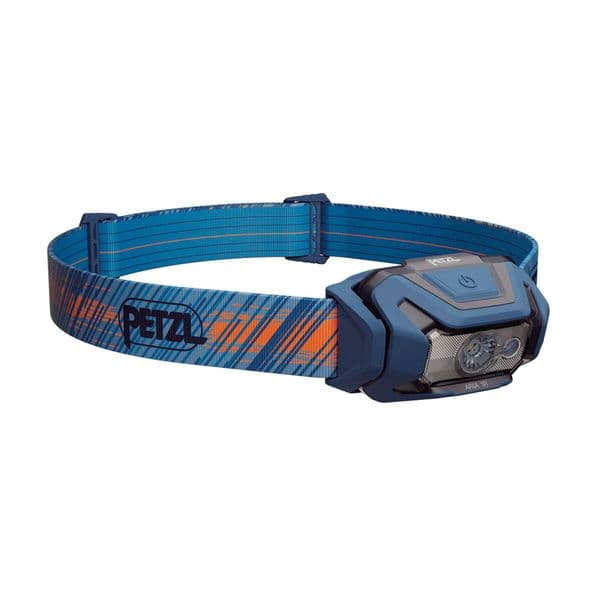 Hodelykt PETZL Aria 1R RGB - 475 lm / Oppladbar, Blå