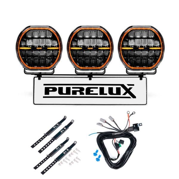 Ekstralys PURELUX Cobra 7 - Rund / 18 cm / 135W, 3 stk - Komplett pakke