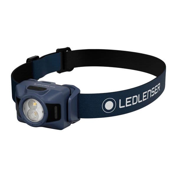 Hodelykt LEDLENSER HF4R - 650 lm / Oppladbar, Blå