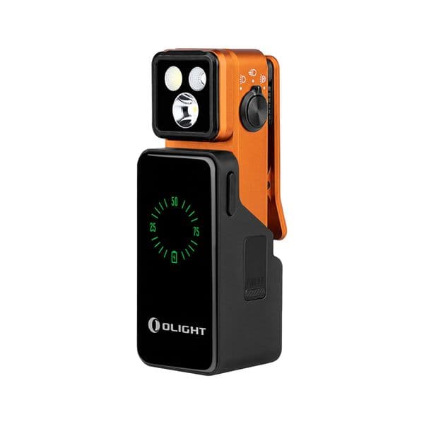Lommelykt OLIGHT Oclip 2 Pro Premium - 530 lm / 92 mm / Oppladbar, Oransje