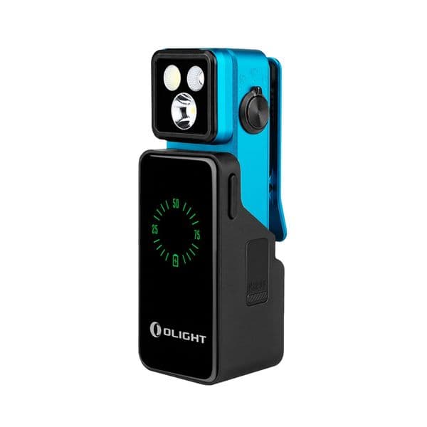 Lommelykt OLIGHT Oclip 2 Pro Premium - 530 lm / 92 mm / Oppladbar, Blå