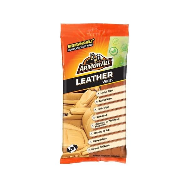 Våtservietter Armor All Leather Wipes, 28 stk