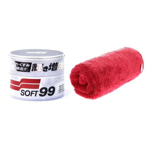 Bilvoks SOFT99 Pearl & Metallic Soft Wax, 320 g, Soft99 Pearl & Metallic Soft Wax + KC Red Ruby