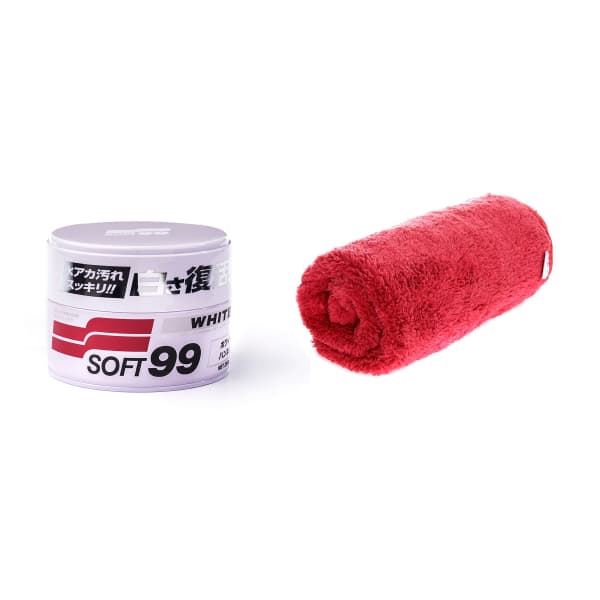 Bilvoks SOFT99 White Soft Wax, 350 g, Soft99 White Soft Wax + KC Red Ruby