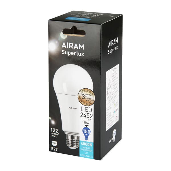 LED-pære AIRAM E27, 4000K, 20 W / 2452 lm