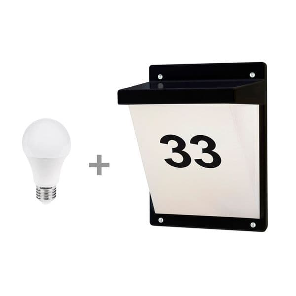 Vegglampe AIRAM Vino, E27, Svart + 7W Led-pære