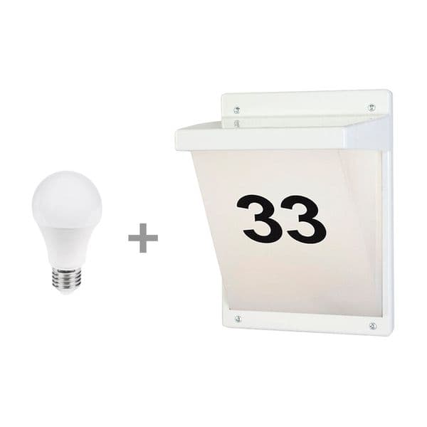 Vegglampe AIRAM Vino, E27, Hvit + 7W Led-pære