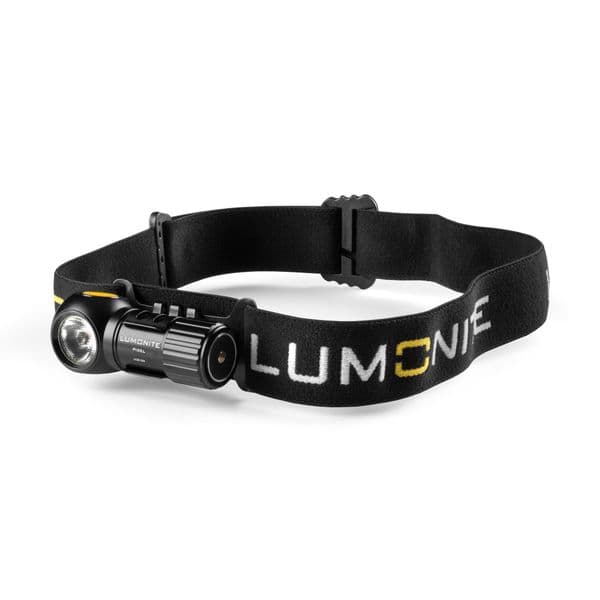Hodelykt LUMONITE Pixel V2 - 250 lm / Oppladbar, Grunnpakke (lykt, batteri, ladekabel, pannebånd)