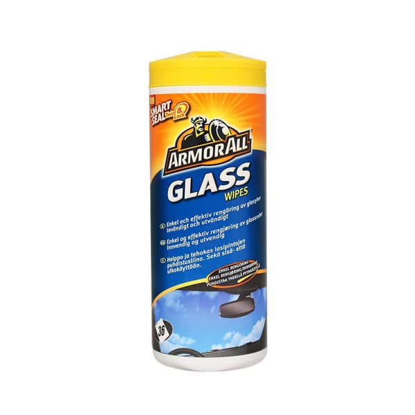 Våtservietter Armor All Glass Wipes, 36 stk