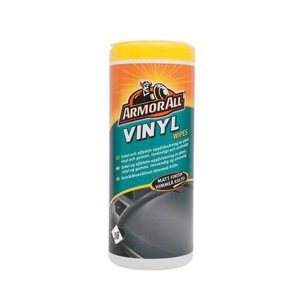 Våtservietter Plast Armor All Vinyl Wipes Matt Finish, 36 stk