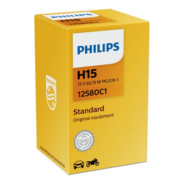 Halogenpære PHILIPS H15, 12V, 55/15W
