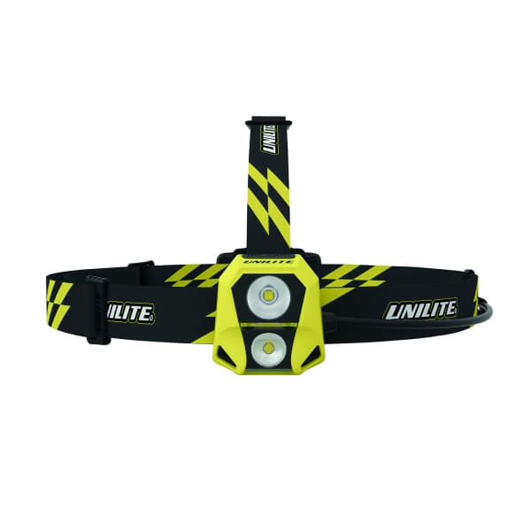 Hodelykt UNILITE HL-6R - 450 lm / Oppladbar / 2 x AA