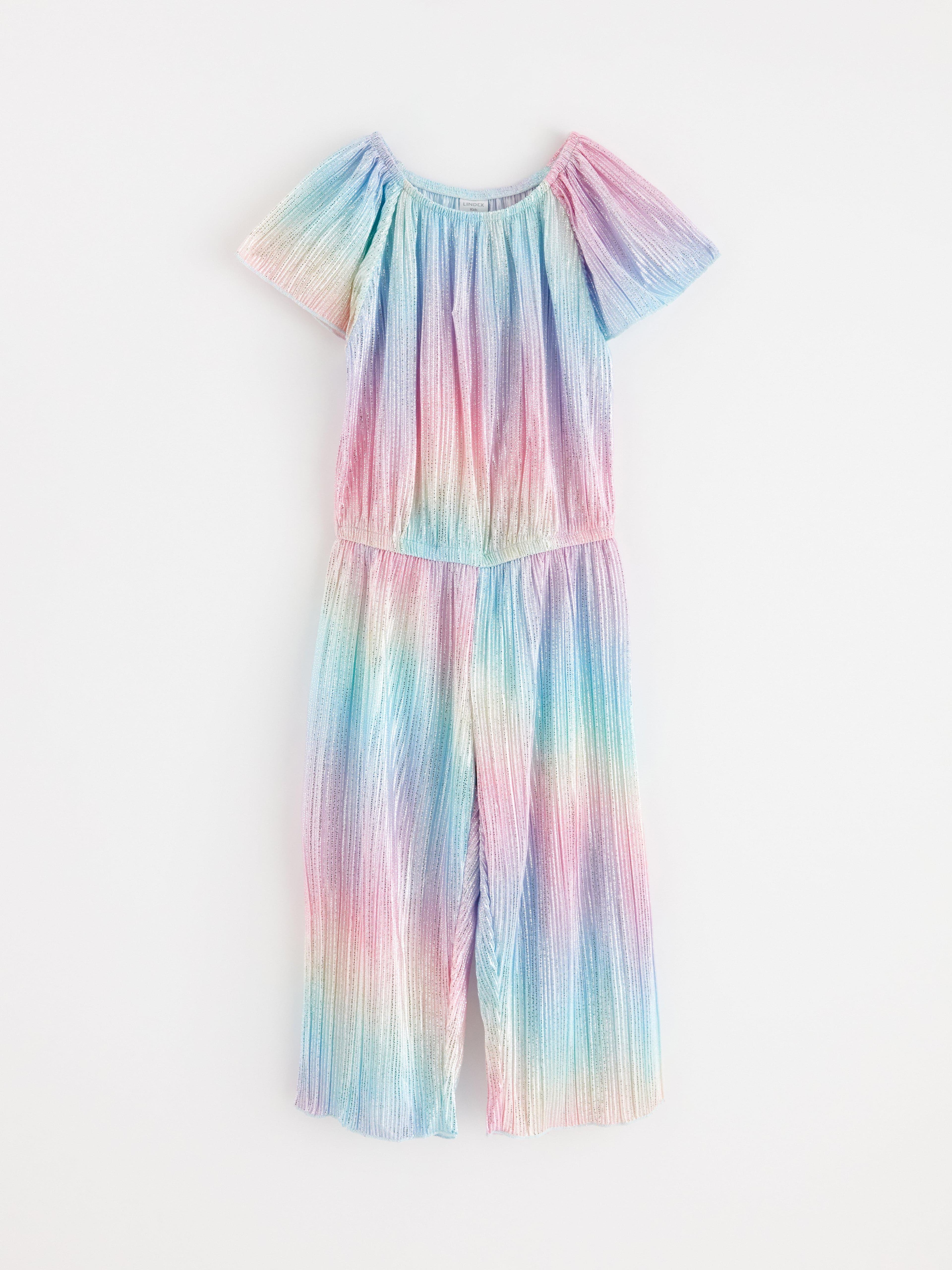 Med plissé Jumpsuit med glitter