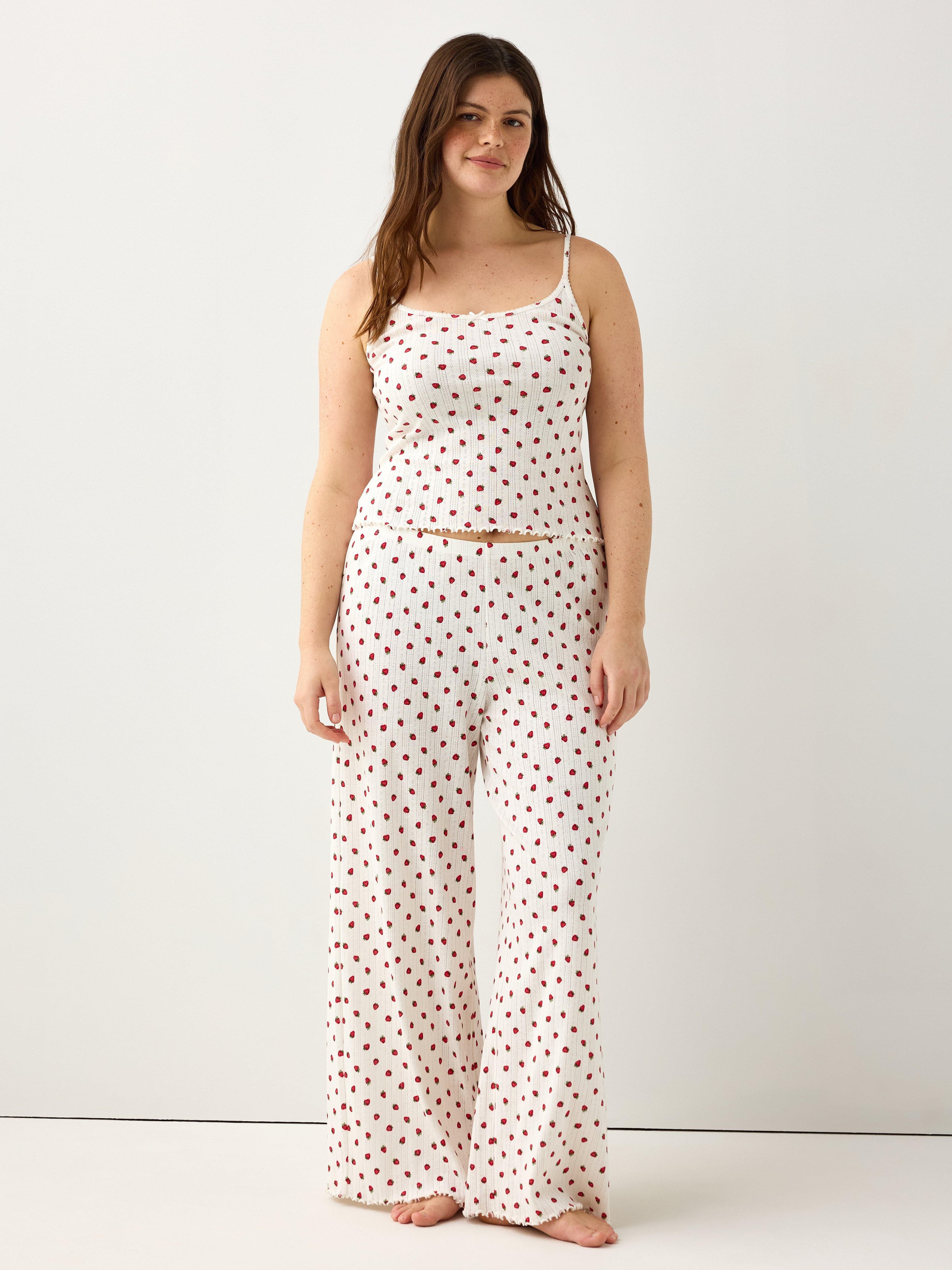 Vid pyjamasbukse i pointelle